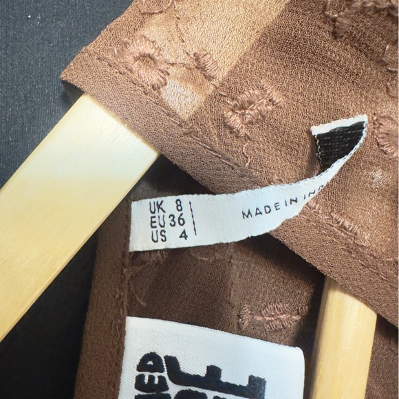 Reclaimed Vintage ruched maxi slip dress in brown NEW! - Picture 8 of 8